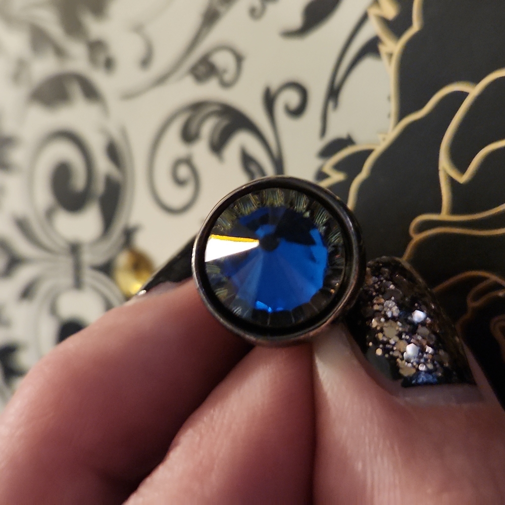 Vintage 90s Rave Pyramid Crystal Ring